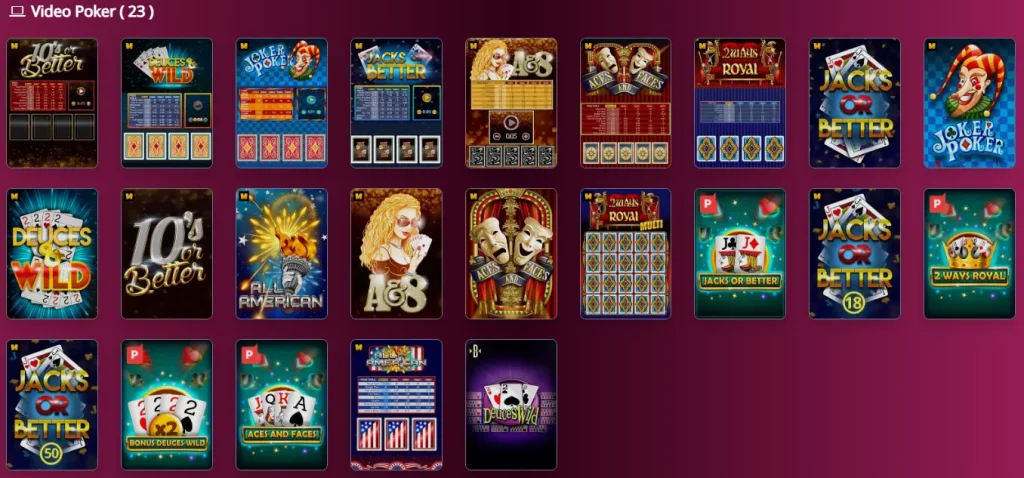 the online casino video poker
