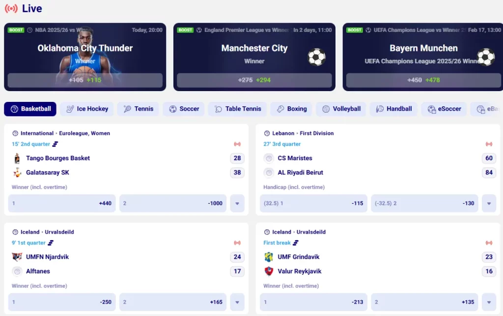 voltage bet live betting