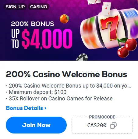betus casino welcome bonus 2 5