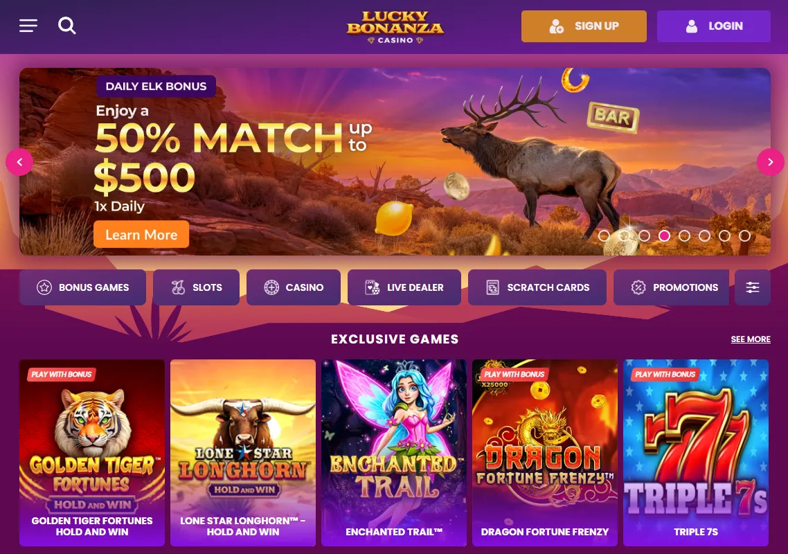 lucky bonanza homepage 1