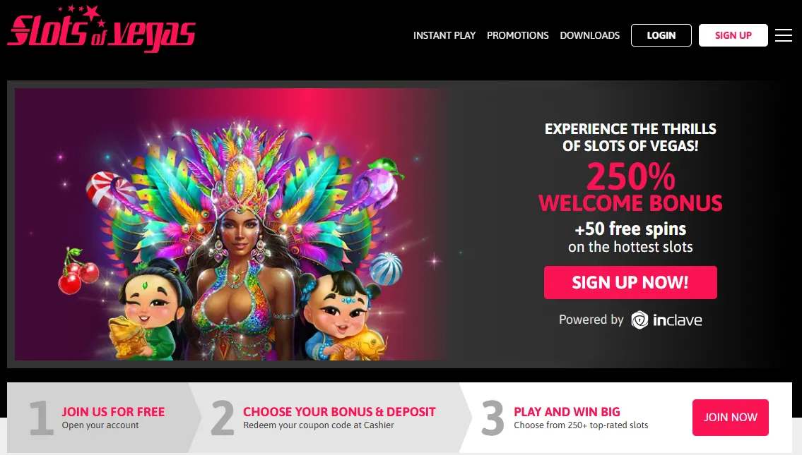 slots of vegas homepage 1