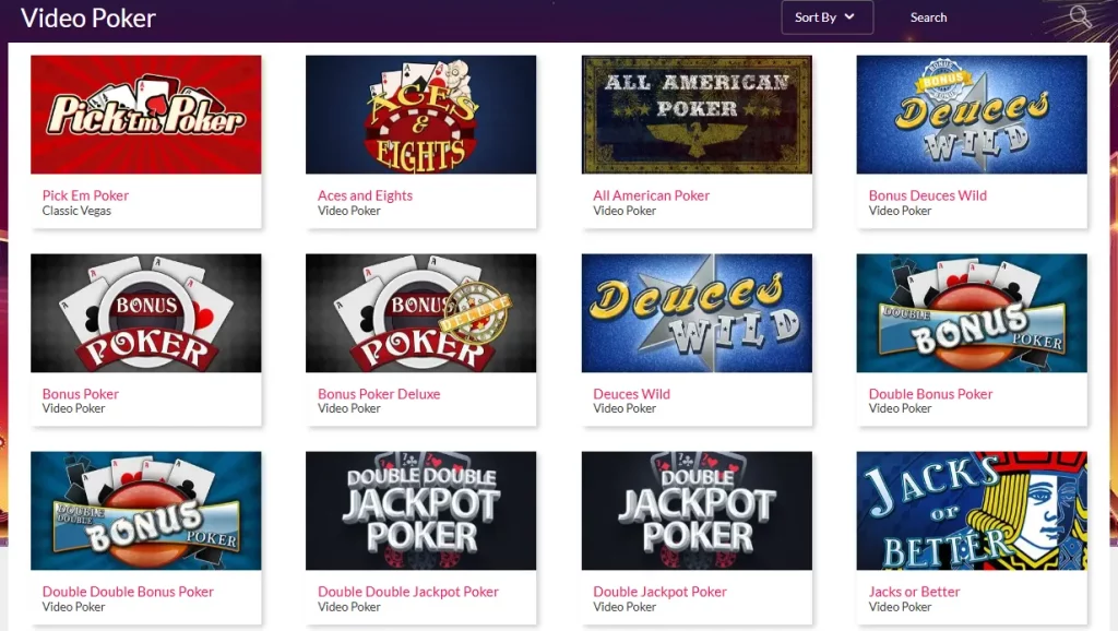 slots of vegas video poker