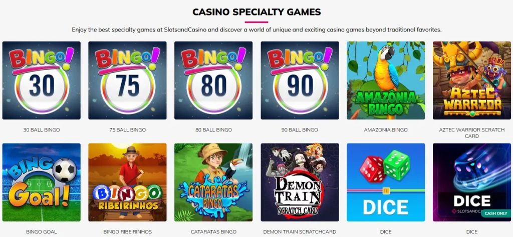 slotsandcasino specialty games