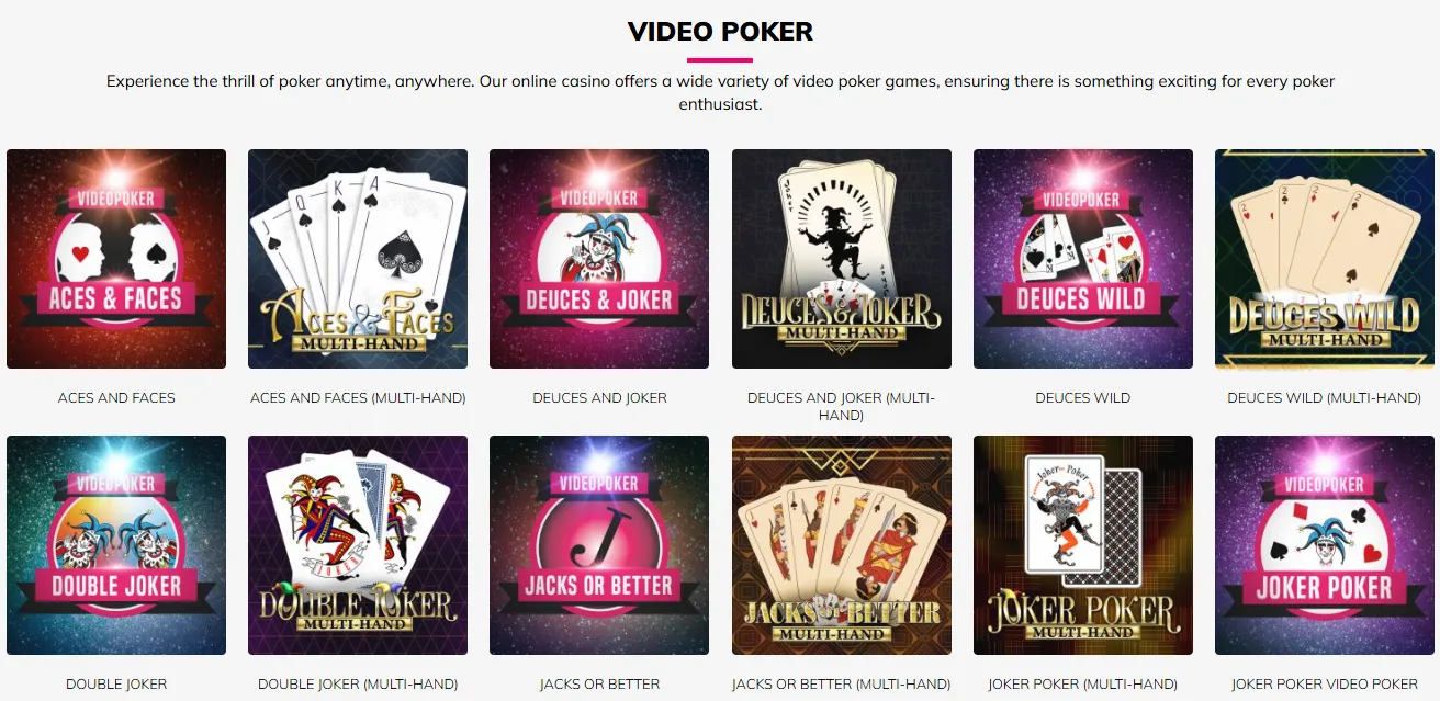 slotsandcasino video poker 2