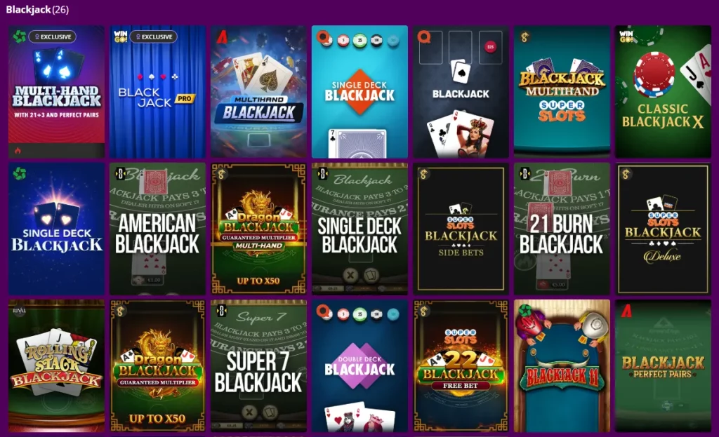 super slots table games