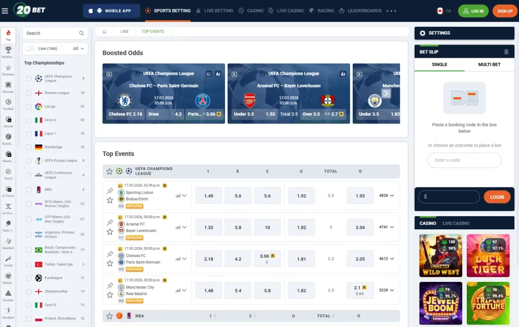 20bet casino sportsbook