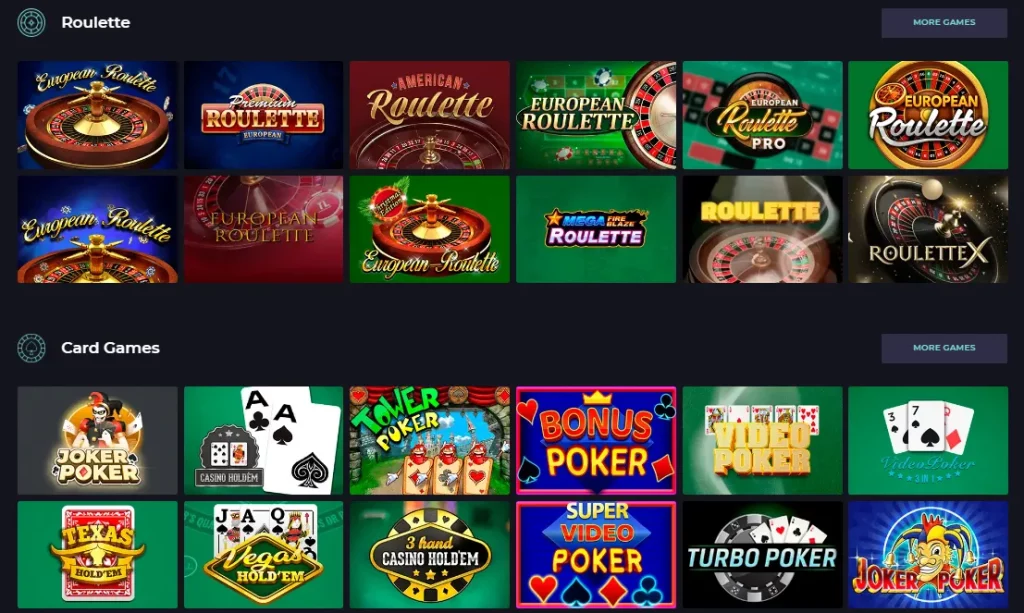 IZZI Casino table games