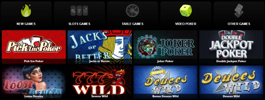 raging bull casino video poker