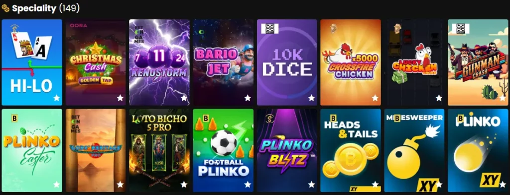 vegas aces casino specialty games