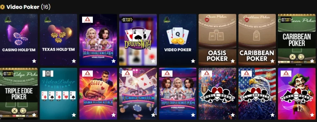vegas aces casino video poker
