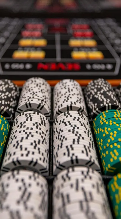 tray of casino chips