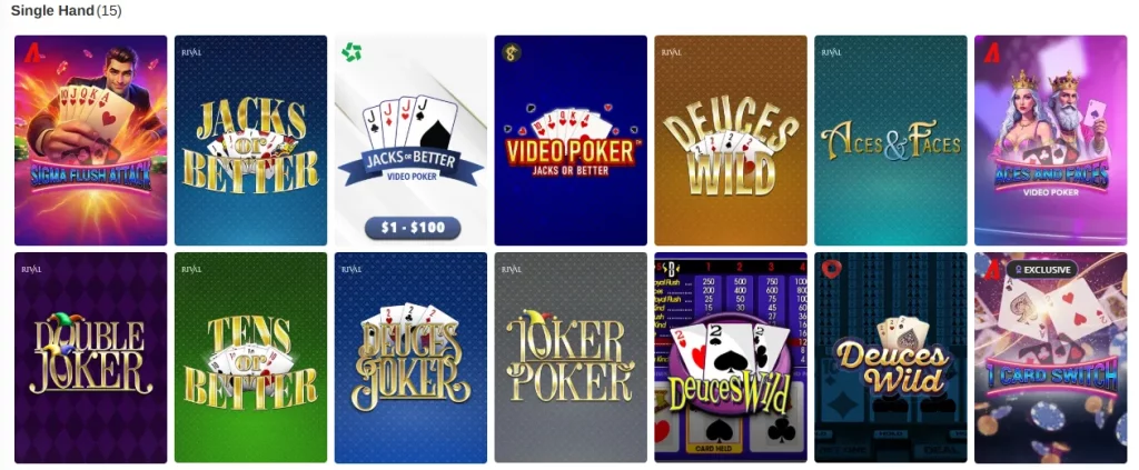 sportsbetting.ag video poker