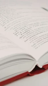 close of image of open book