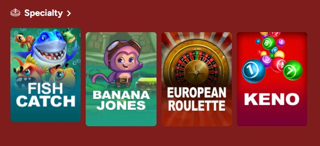 Grande Vegas Casino specialty games
