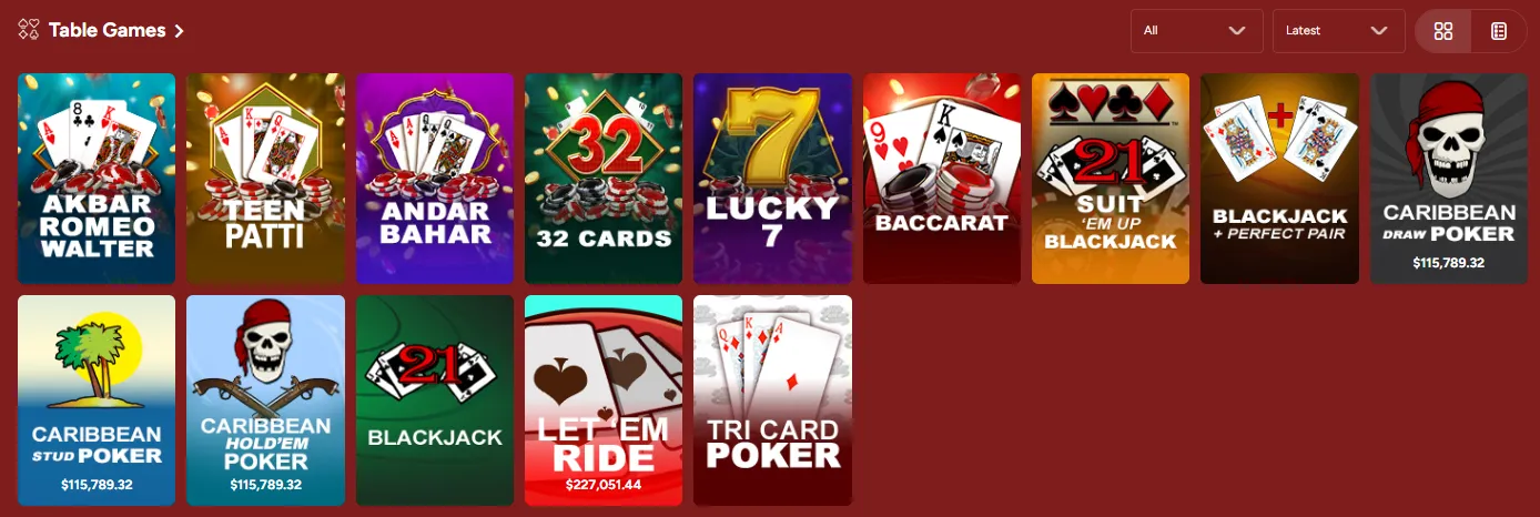 Grande Vegas Casino table games 3