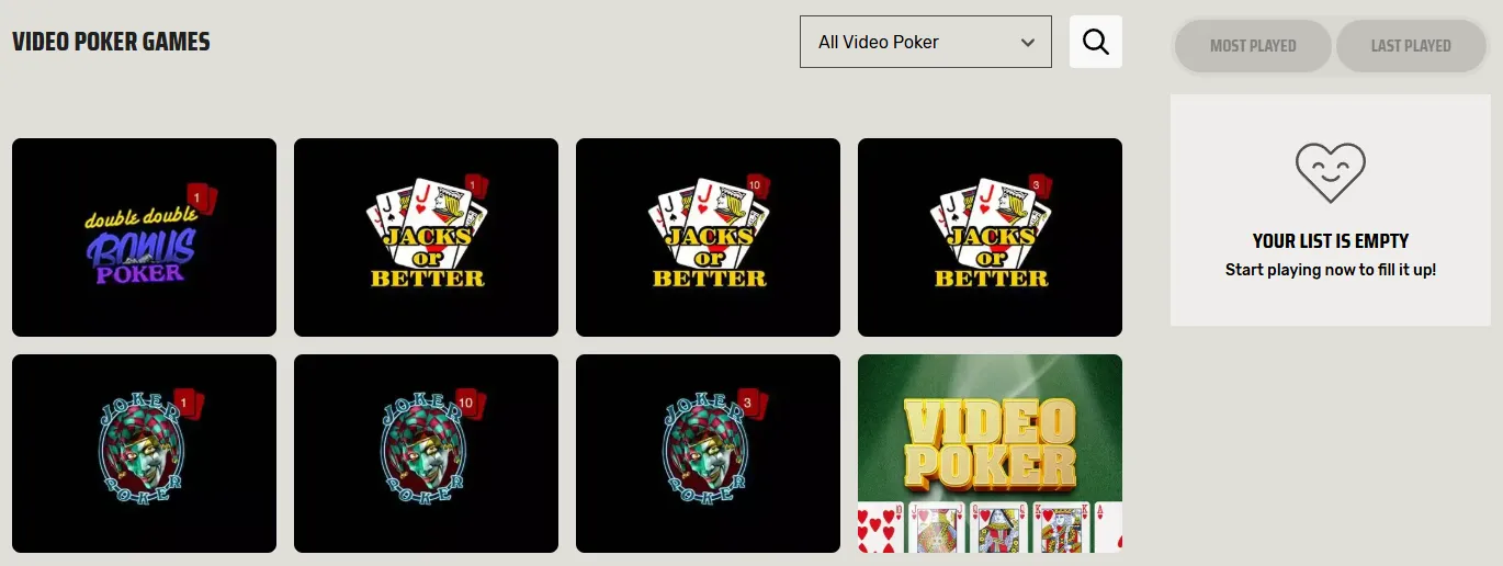 ignition casino video poker 2