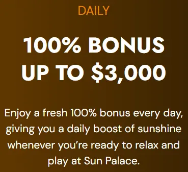 sun deposit daily bonus 1
