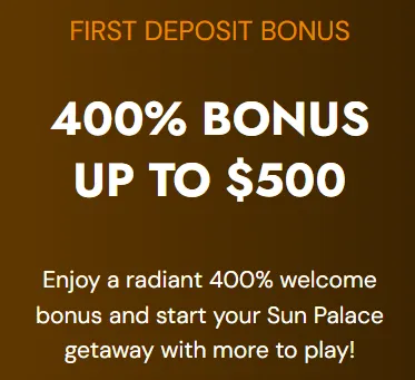 sun palace first deposit bonus 2