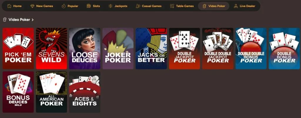 sun palace video poker