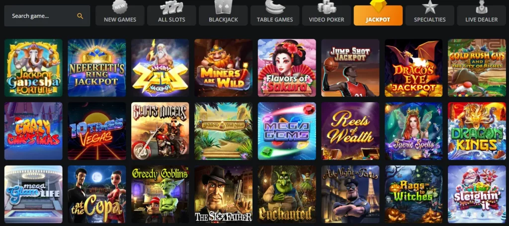 BetWhale jackpots