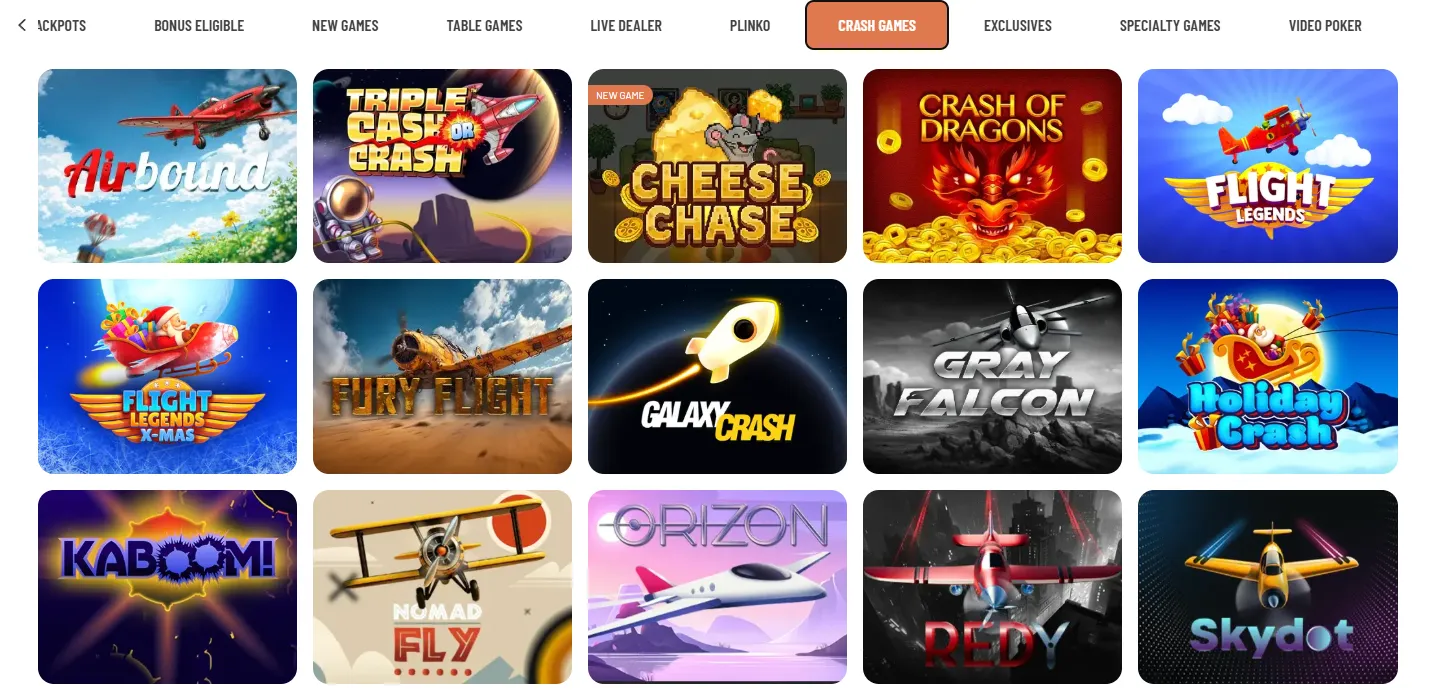 Cafe Casino crash games 3