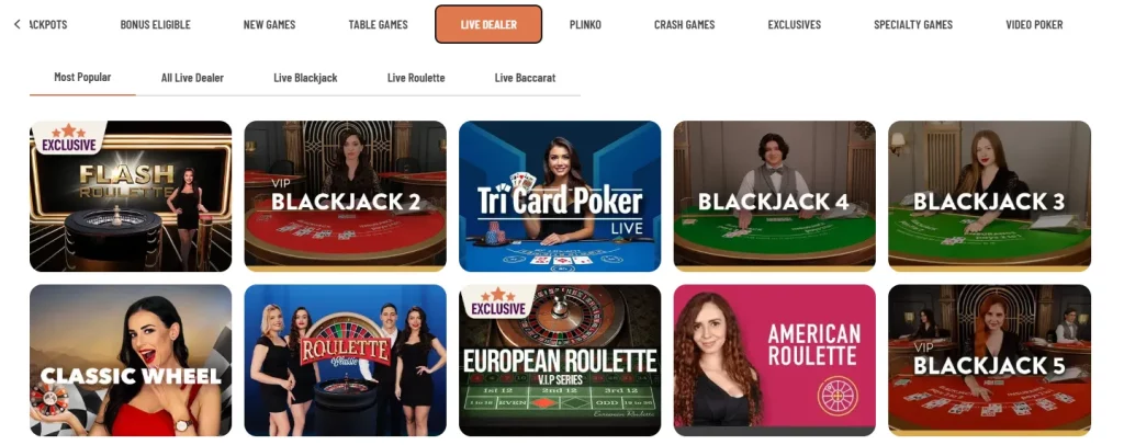 Cafe Casino live dealer