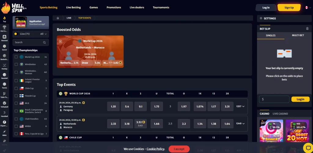 hellspin sports betting