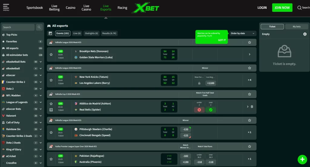 xbet esports