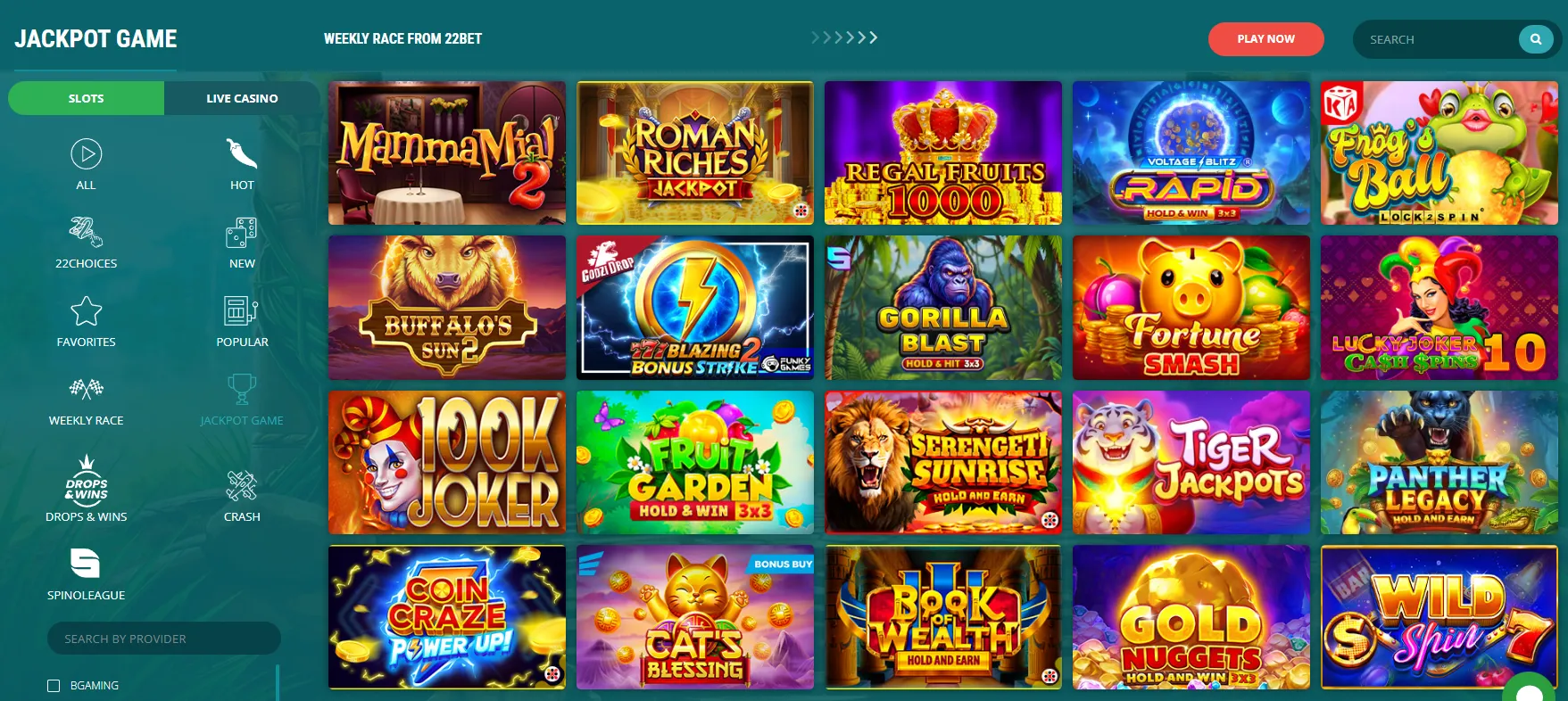 22bet jackpots 8