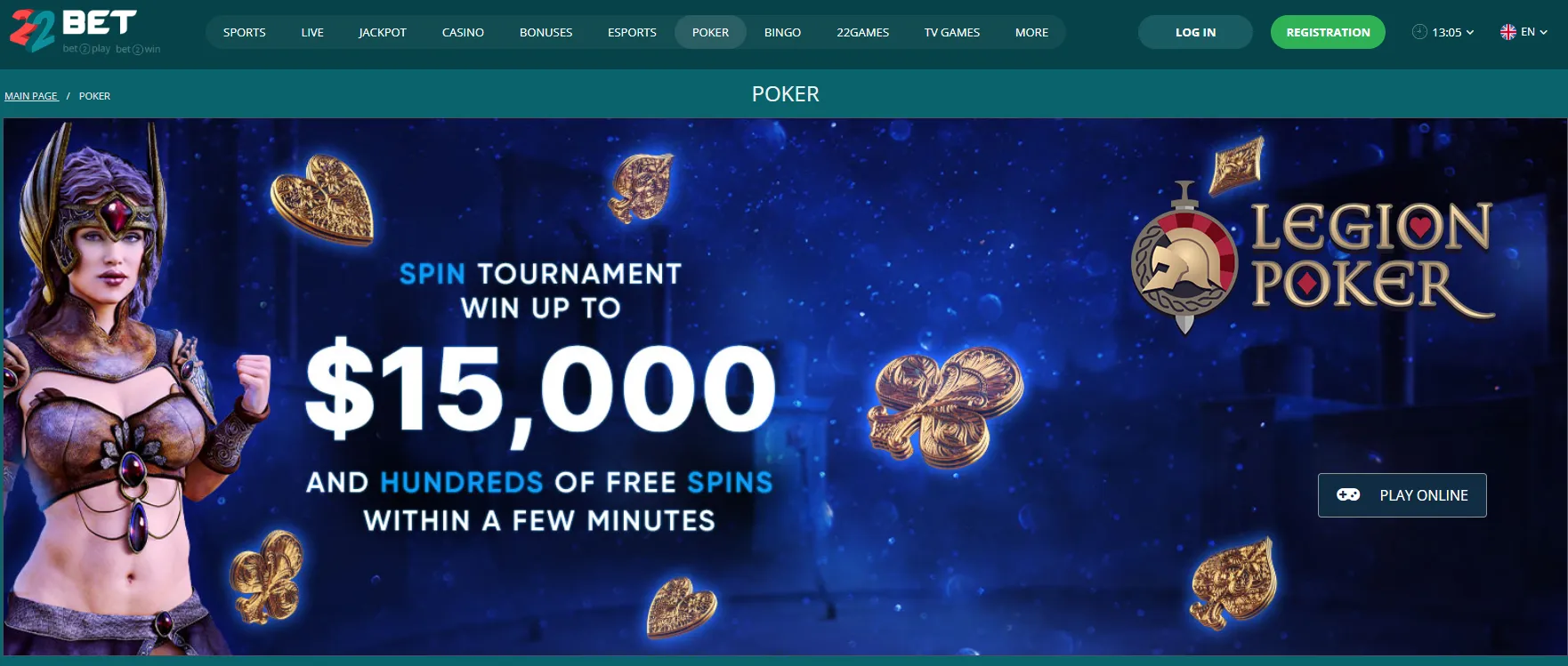 22bet poker 6
