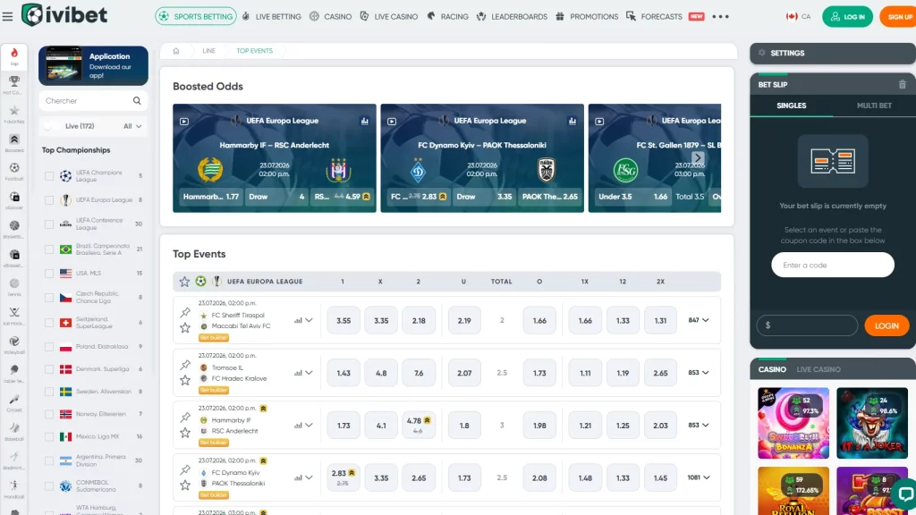 IviBet Casino sportsbook