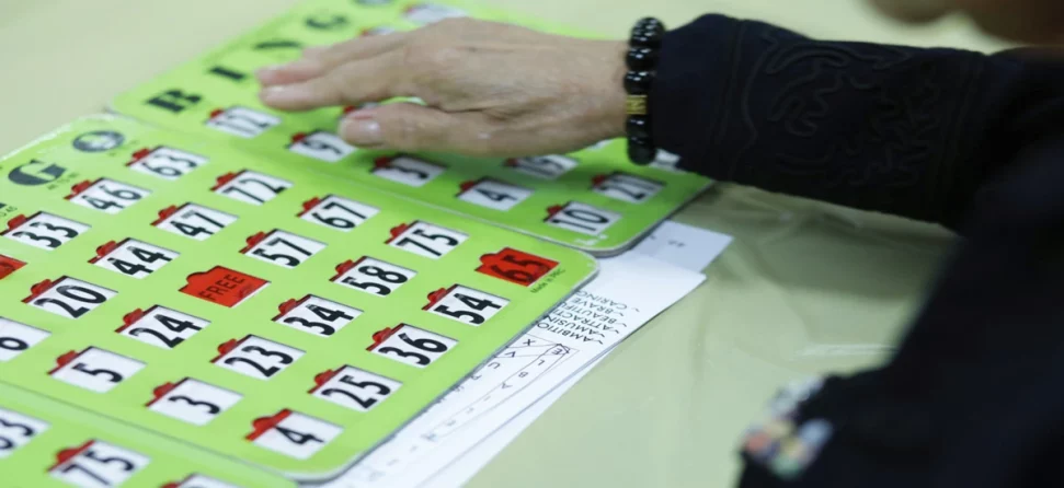 Woman playing bingo