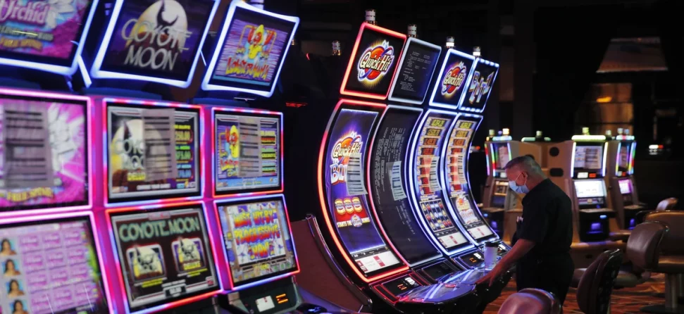 Row of slot machines