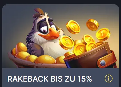 Koko.bet rakebackbonus tot 15% met een kip en een portemonnee vol munten 4
