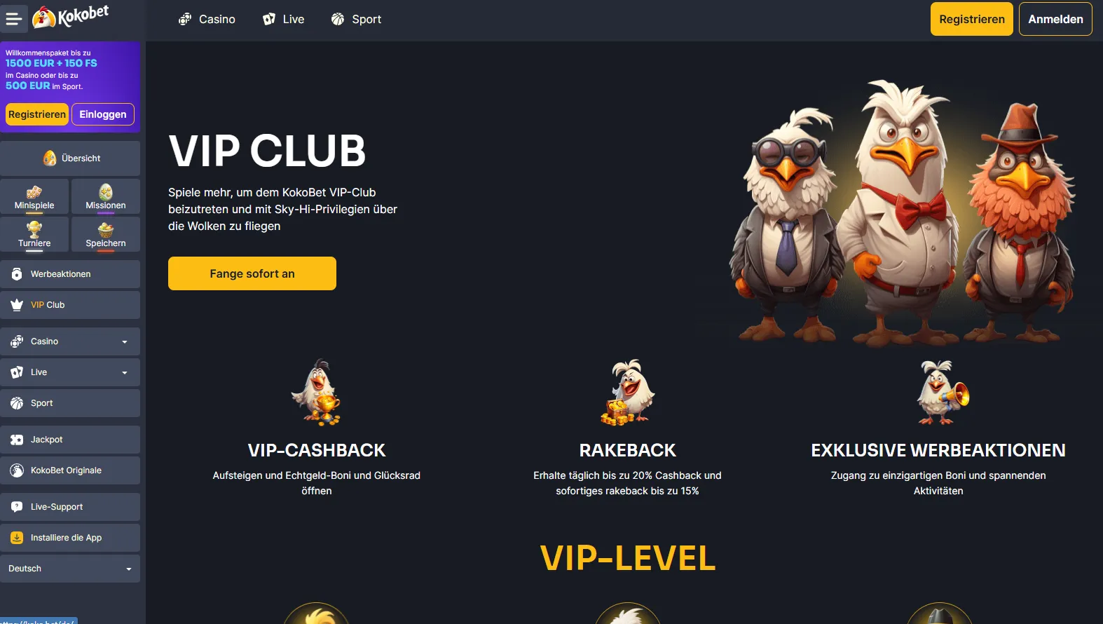 Koko.bet VIP Club met cashback, rakeback en exclusieve promoties 7