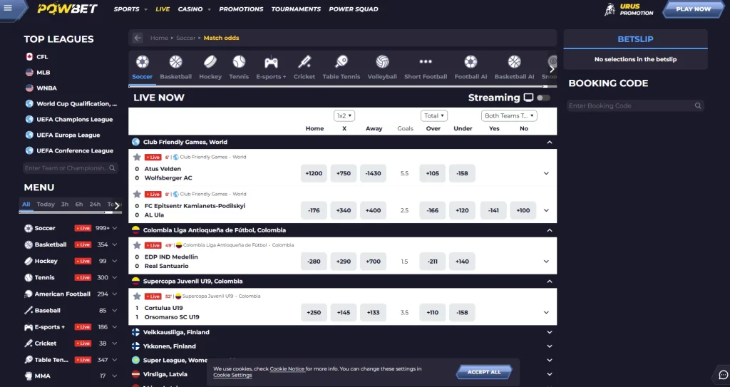 powbet live betting
