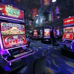 Slot machines in a casino