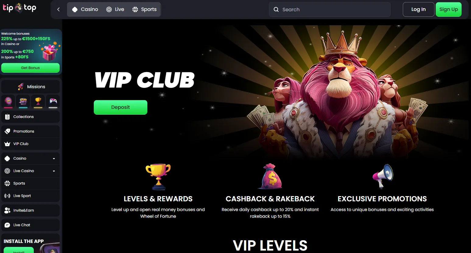 tip-top casino vip 2