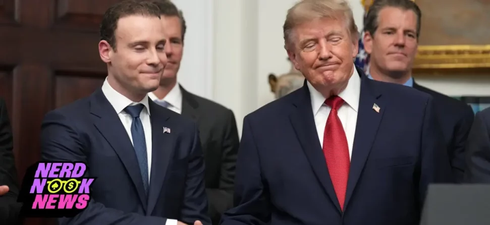 Trump shaking hands