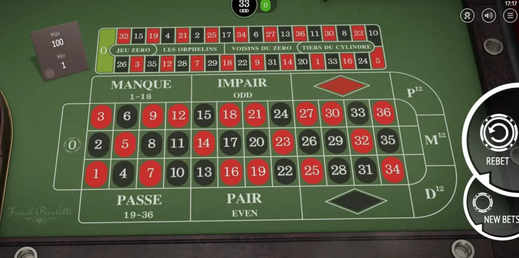 french roulette gameplay