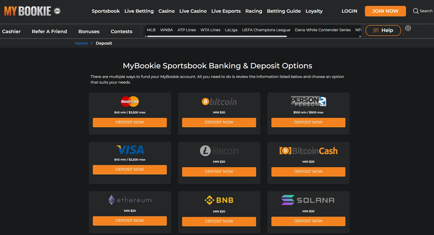 mybookie banking 9