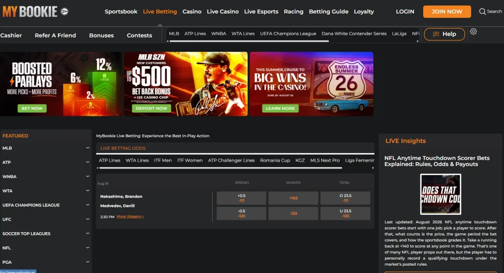 mybookie live betting