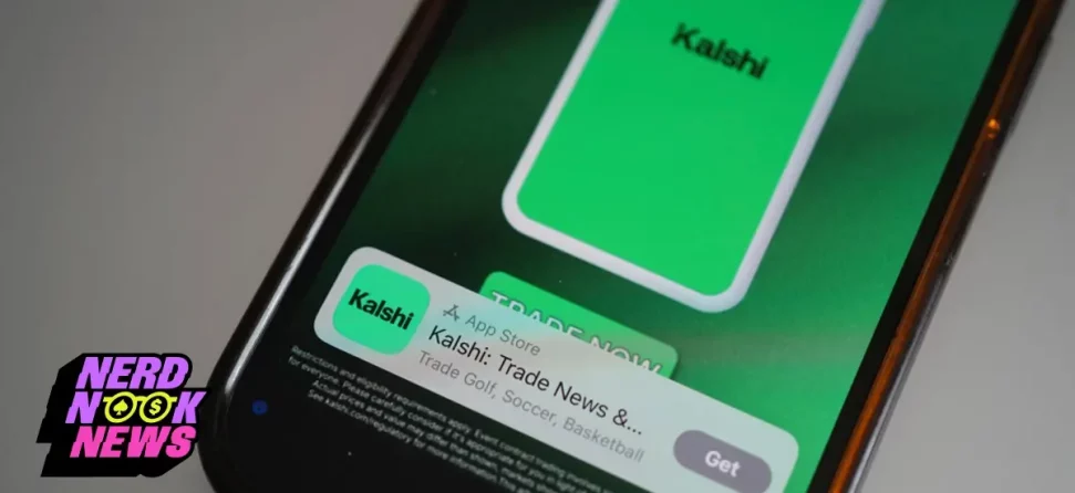 Phone with Kalshi app opened