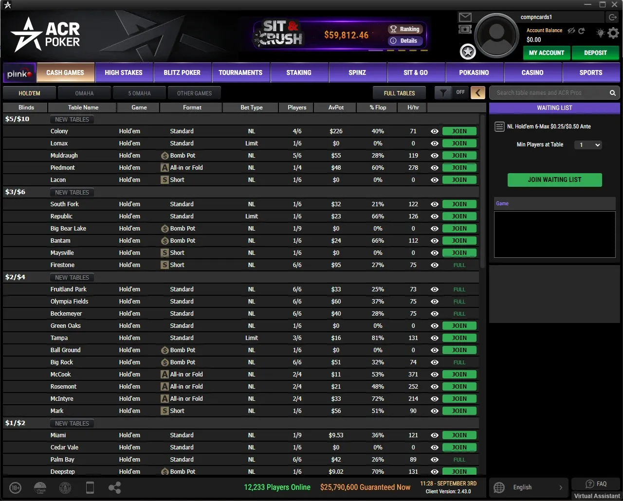 ACR Cash Games 3