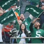 Jets fans cheering at an NFL game.