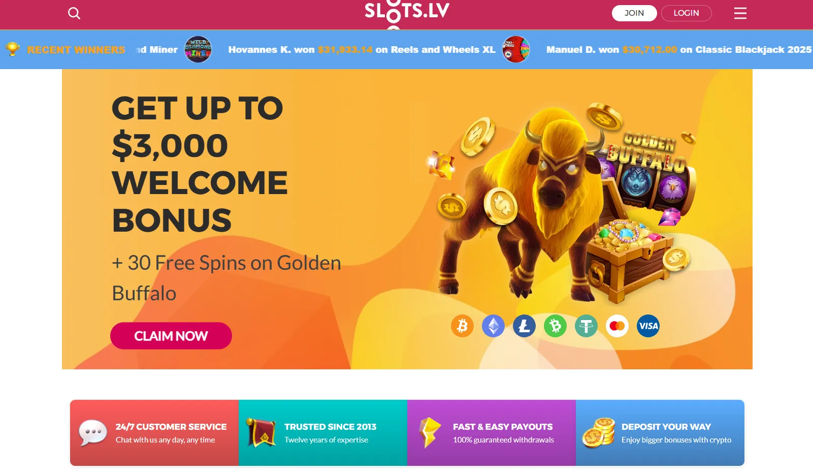 slots.lv homepage 1