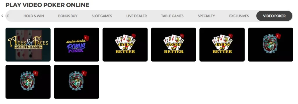 slots.lv video poker