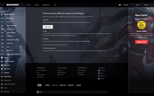 Betspawn Contact Us