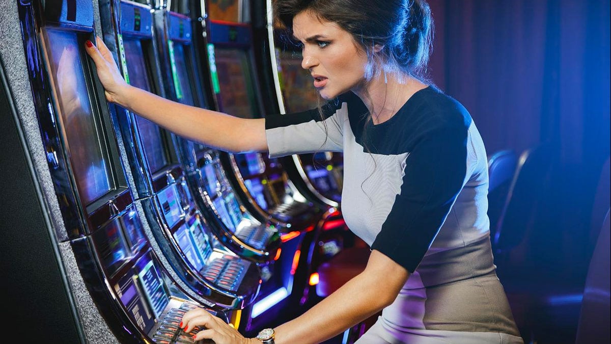 Lady Playing Slots