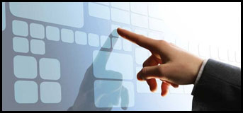 Finger touvhing touch screen